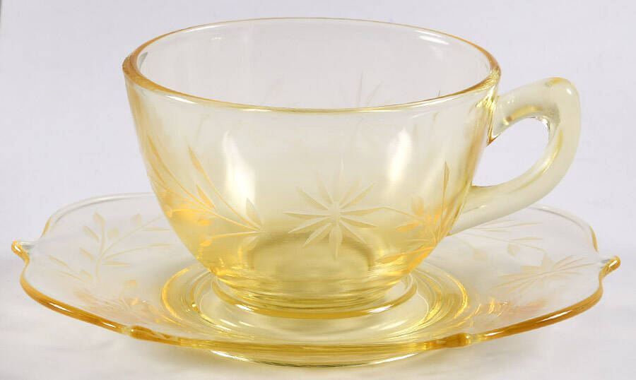 Martha Washington Cup & Saucer Set by Standard Glass-1
