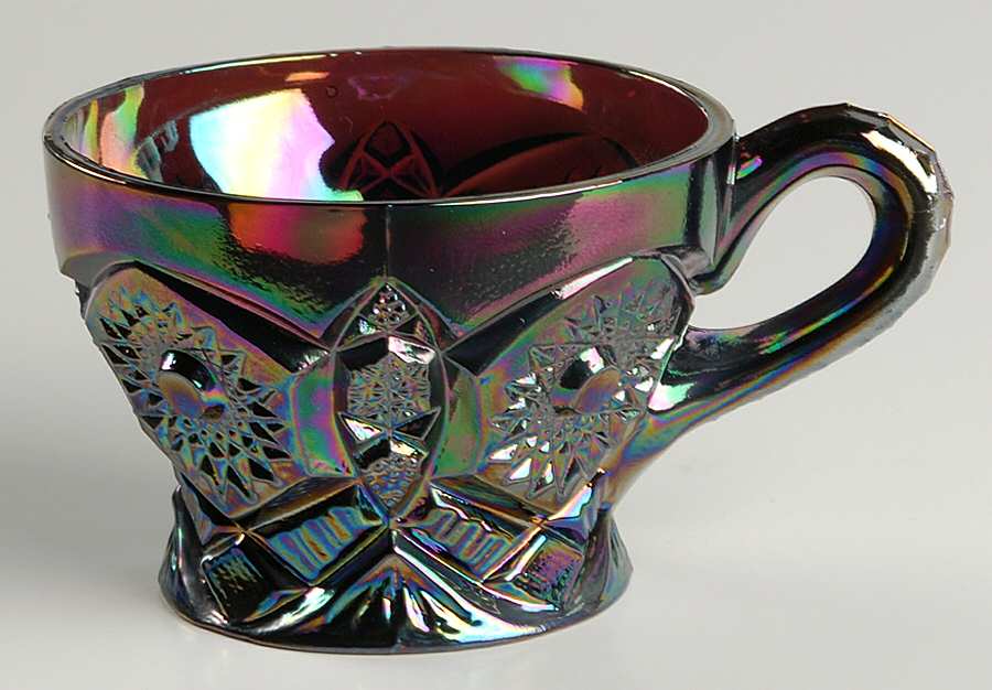 Hobstar Amethyst (Carnival) Punch Cup by Smith Glass -1