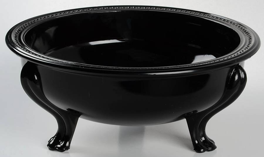 1002 Black 6" 3-Toed Footed Bowl by Smith Glass -1