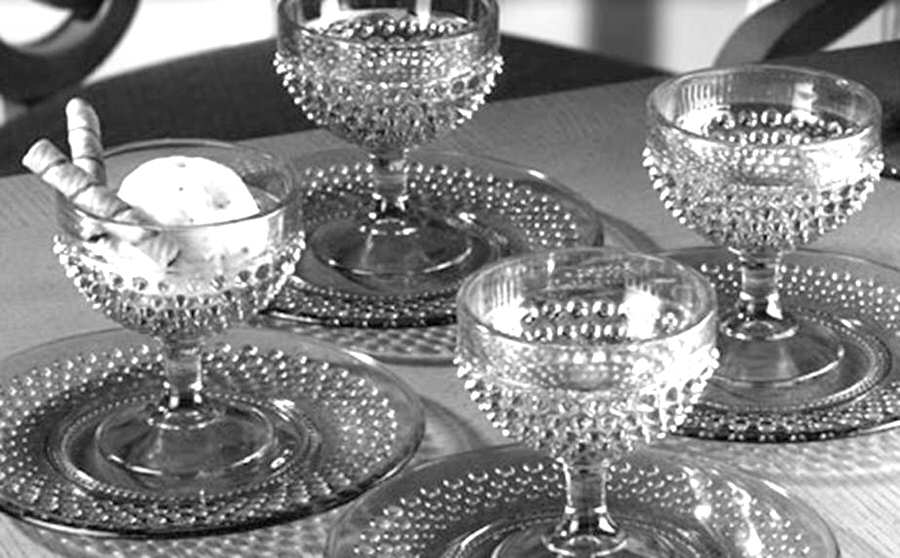 Hobnail Lavender Salad Plate by Smith Glass -1