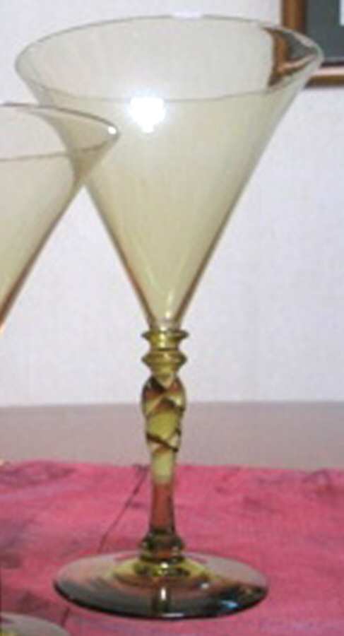 5154 Amber Water Goblet by Steuben-1