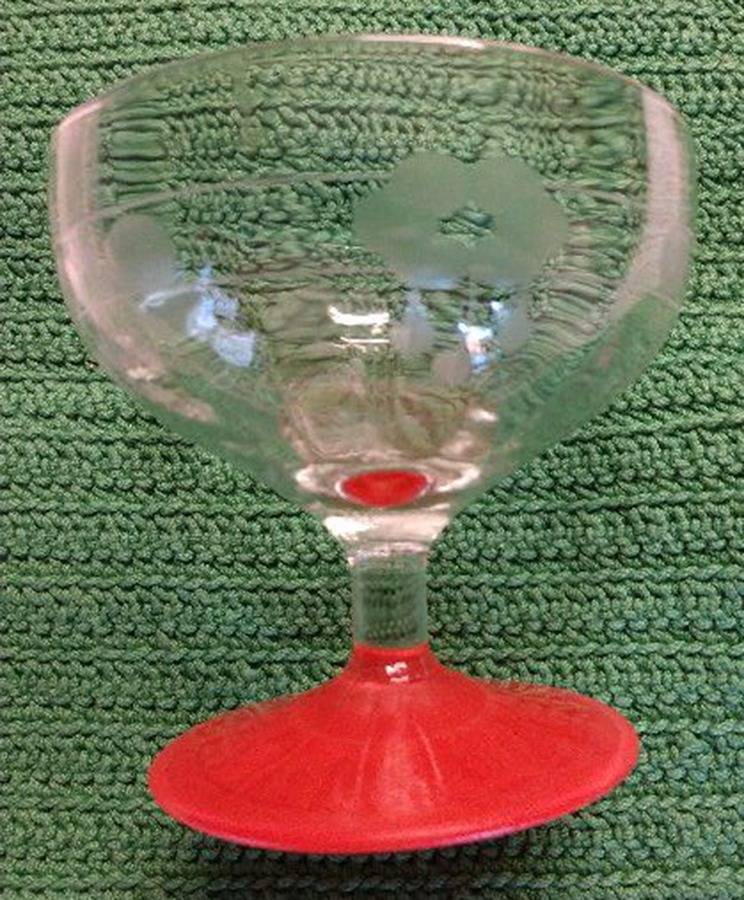 SGM2 Red Low Sherbet by Standard Glass-1