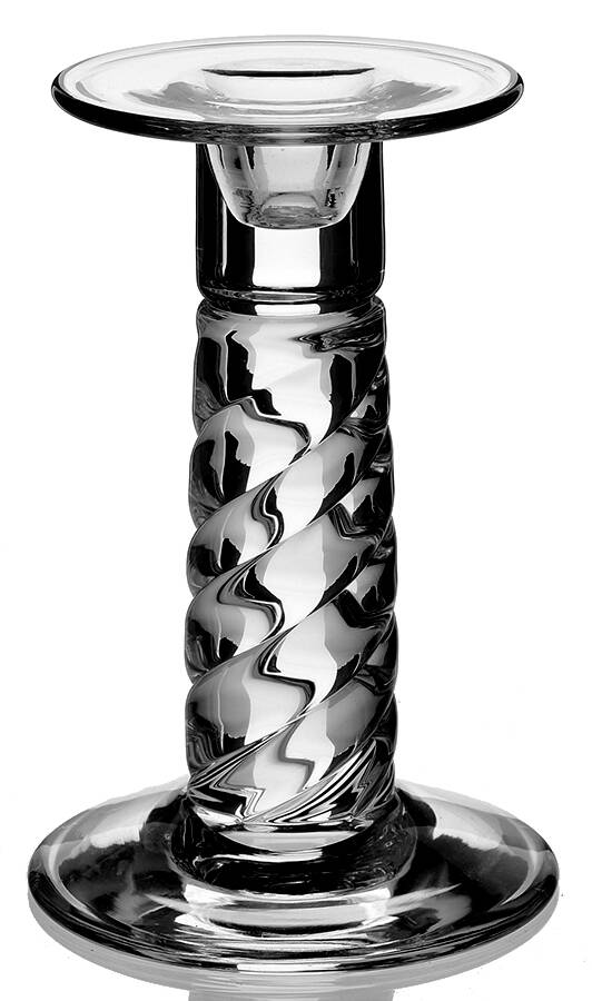 Twist 6" Single Light Candlestick by Steuben-1