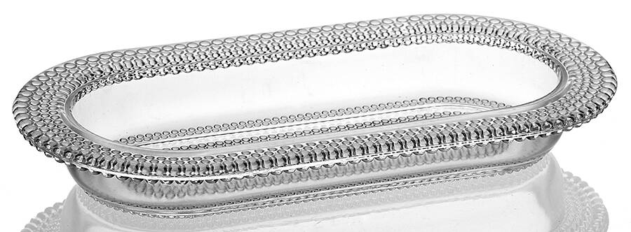 Tiny Hobnail Clear (#650) 8" Oval Relish by Smith Glass -1