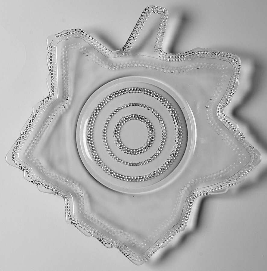 Tiny Hobnail Clear (#650) 11" Leaf Plate by Smith Glass -1