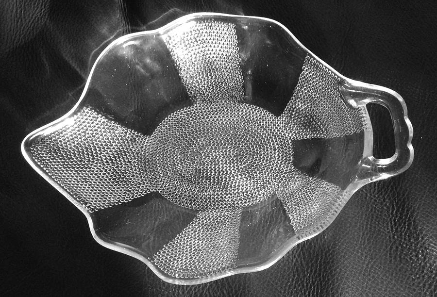 Tiny Hobnail Clear (#650) 7" 1 Handled Nappy by Smith Glass -1
