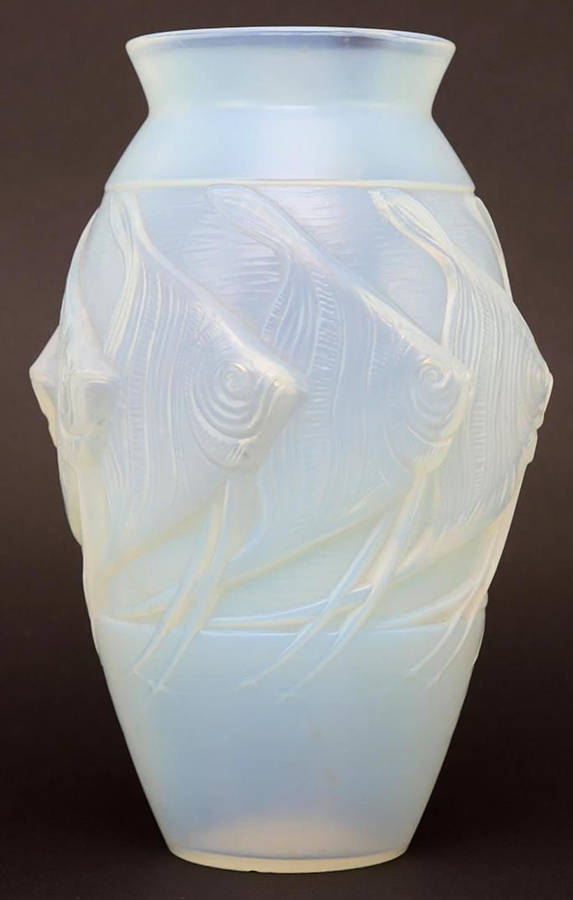 Animals & Figurines 7" Poisson "Scalaies" Vase by Sabino Glass-1