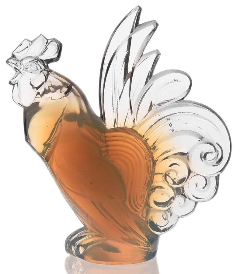 Animals & Figurines #LF11 Large Chanteclair Rooster by Sabino Glass-1