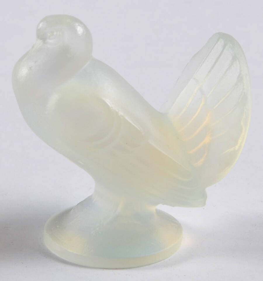 Animals & Figurines #A63 Small Head Up Dove by Sabino Glass-1
