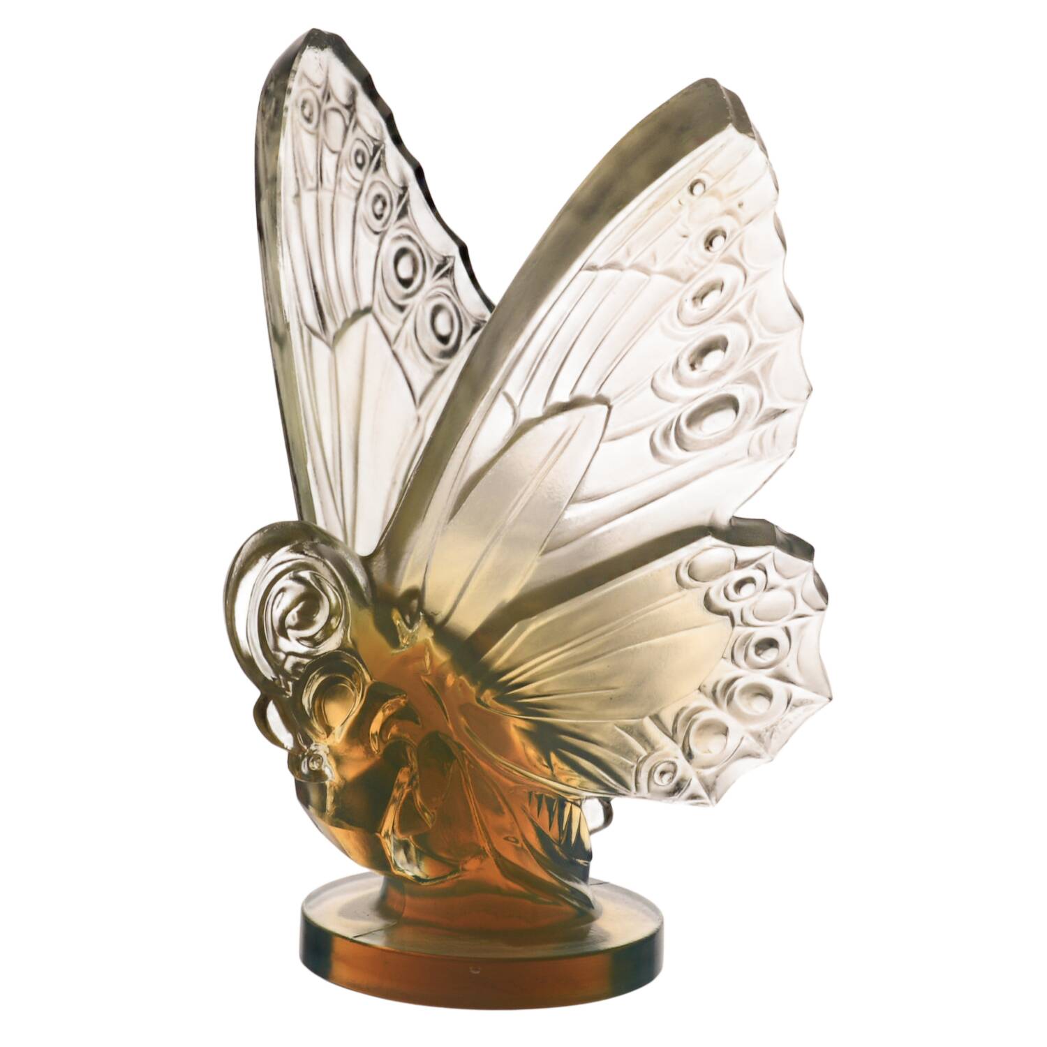 Animals & Figurines #B154 Large Wings Open Butterfly by Sabino Glass-1
