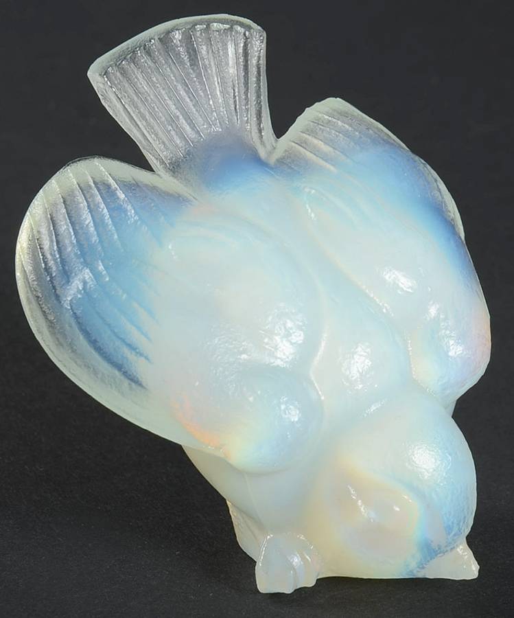 Animals & Figurines #A30 Small Feeding Bird "Oiseau Picotant" by Sabino Glass-1