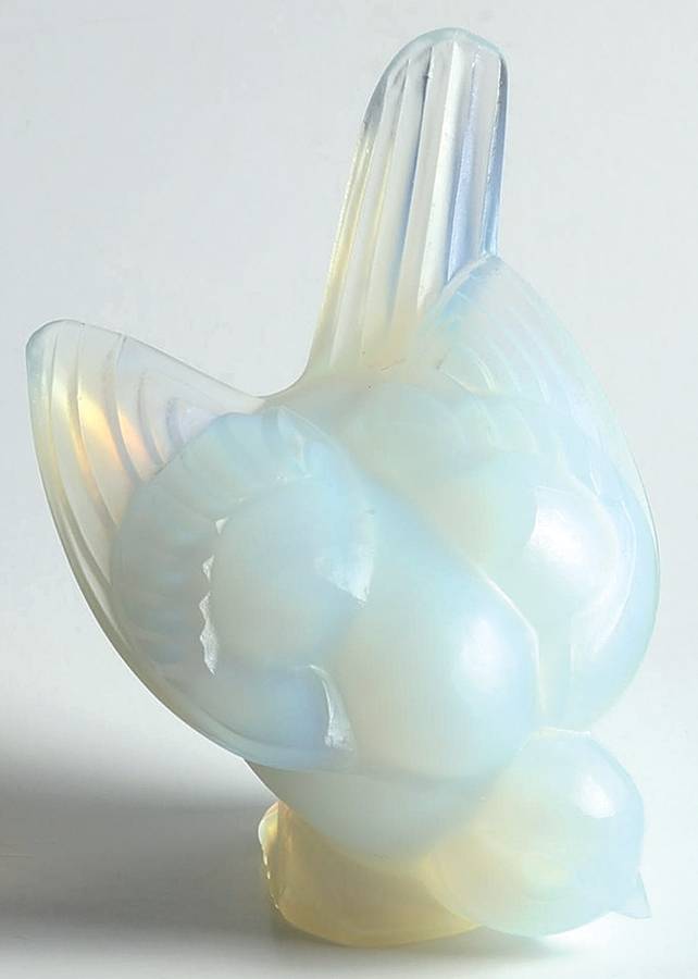 Animals & Figurines #A15 Medium Feeding Bird by Sabino Glass-1
