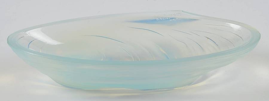 Animals & Figurines #T89 Small Shell Oyster Tray by Sabino Glass-1