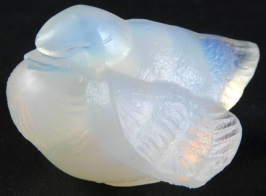 Animals & Figurines #A28 Small Nesting Bird "Oiseau Frileux" by Sabino Glass-1