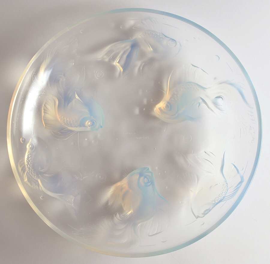 Animals & Figurines Large Fish Plate by Sabino Glass-1