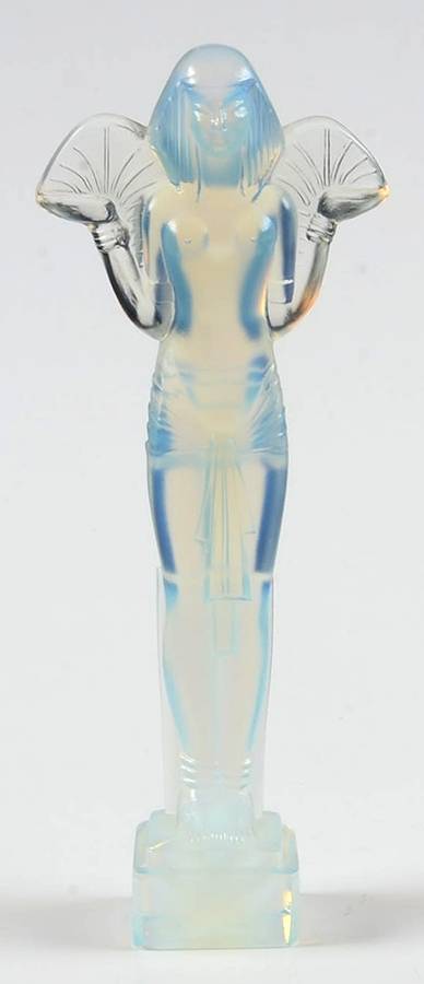 Animals & Figurines #ST141 Egyptian Statue by Sabino Glass-1