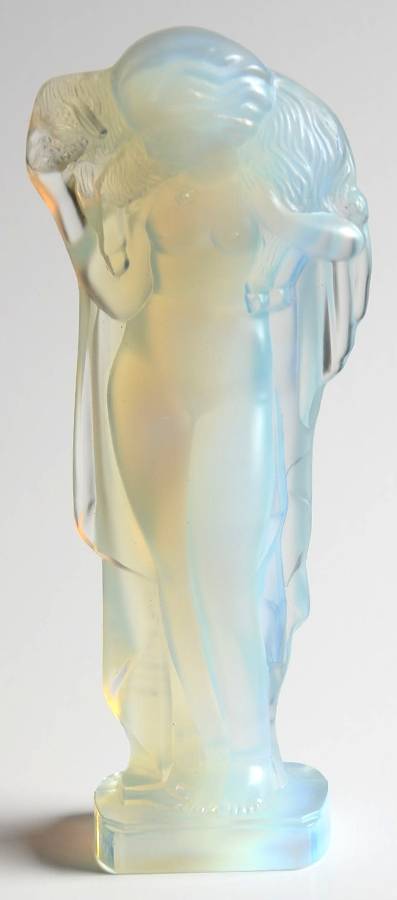 Animals & Figurines #ST205 Lady & the Lamb Statue by Sabino Glass-1