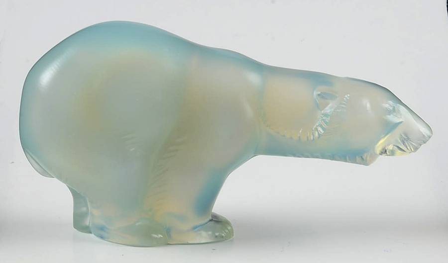 Animals & Figurines #F139 Medium Polar Bear by Sabino Glass-1