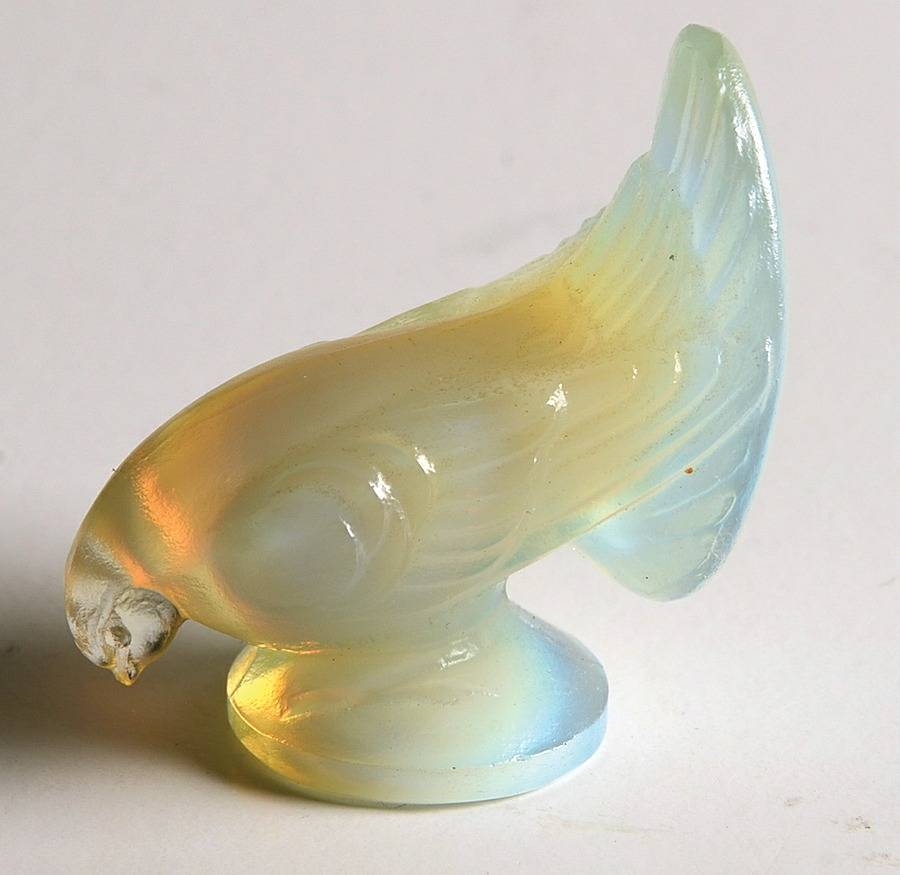 Animals & Figurines #A62 Small Head Down Dove by Sabino Glass-1