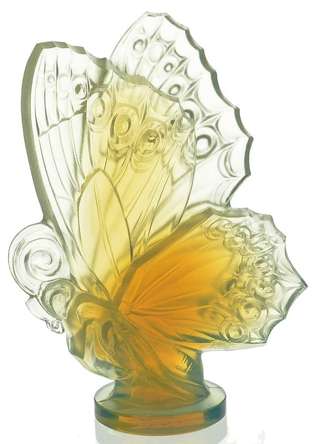 Animals & Figurines #B33 Large Wings Closed Butterfly by Sabino Glass-1