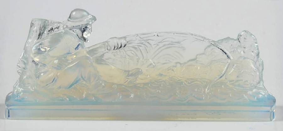 Animals & Figurines #KN162 Fisherman Knife Rest by Sabino Glass-1