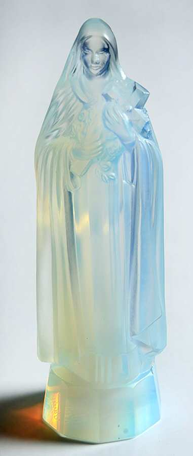 Animals & Figurines #R135 Sainte Theresa Madonna by Sabino Glass-1