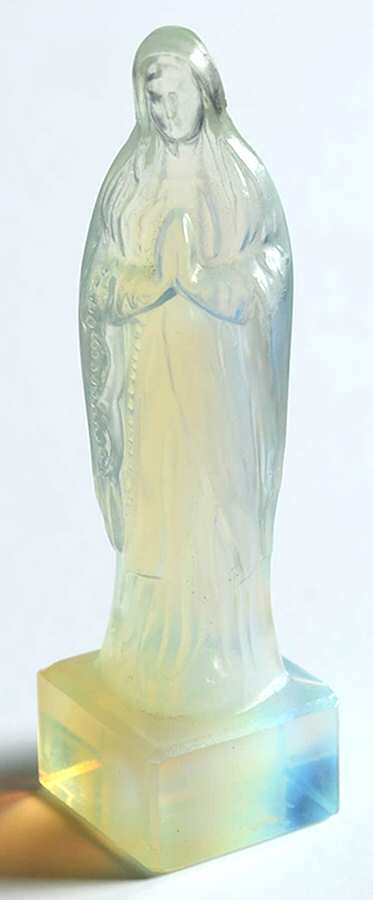 Animals & Figurines #R90 Small Round Base Madonna by Sabino Glass-1