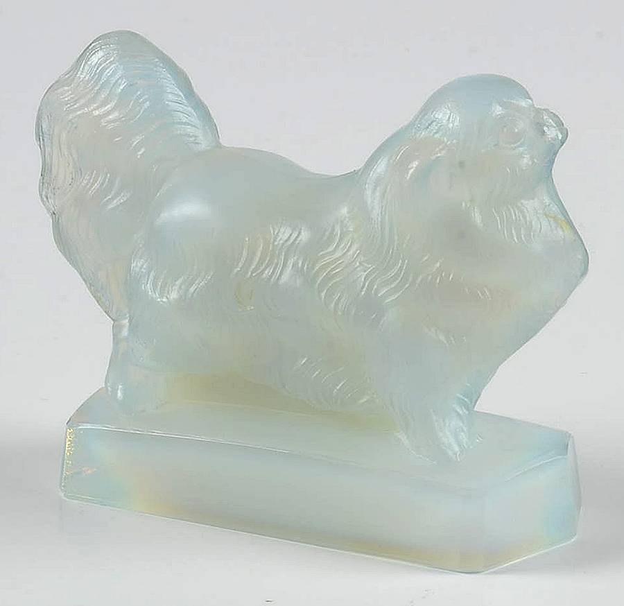 Animals & Figurines #F24 Large Pekingnese Dog by Sabino Glass-1