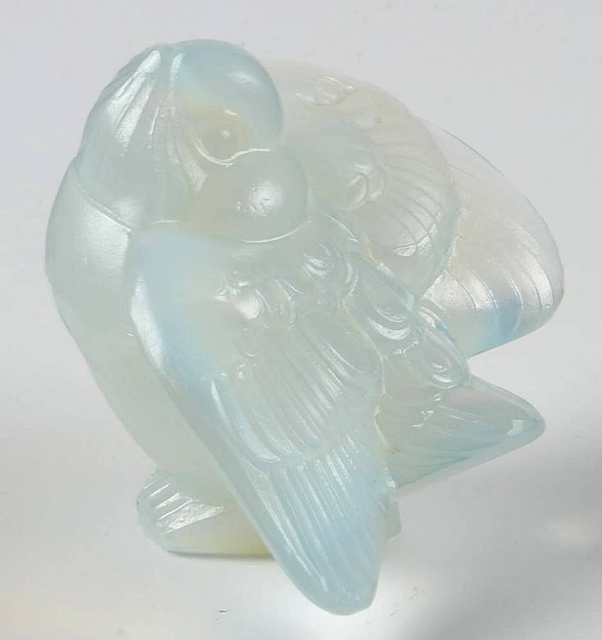 Animals & Figurines #A37 Teasing Bird W/Wings Down by Sabino Glass-1