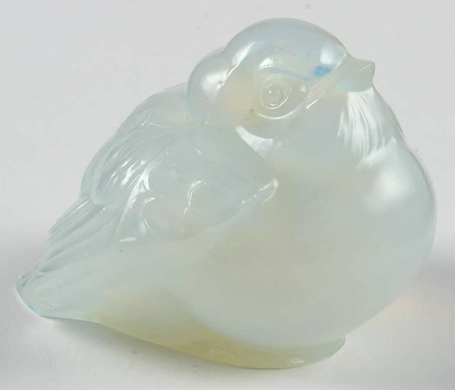 Animals & Figurines #A14 Medium Shivering Bird by Sabino Glass-1