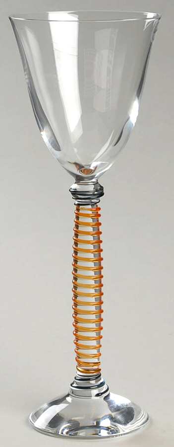 Stringa Orange Grey (Black) Wine Glass by Salviati-1