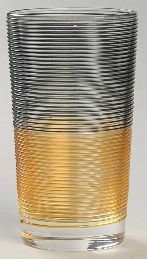 Stringa Orange Grey (Black) Highball Glass by Salviati-1