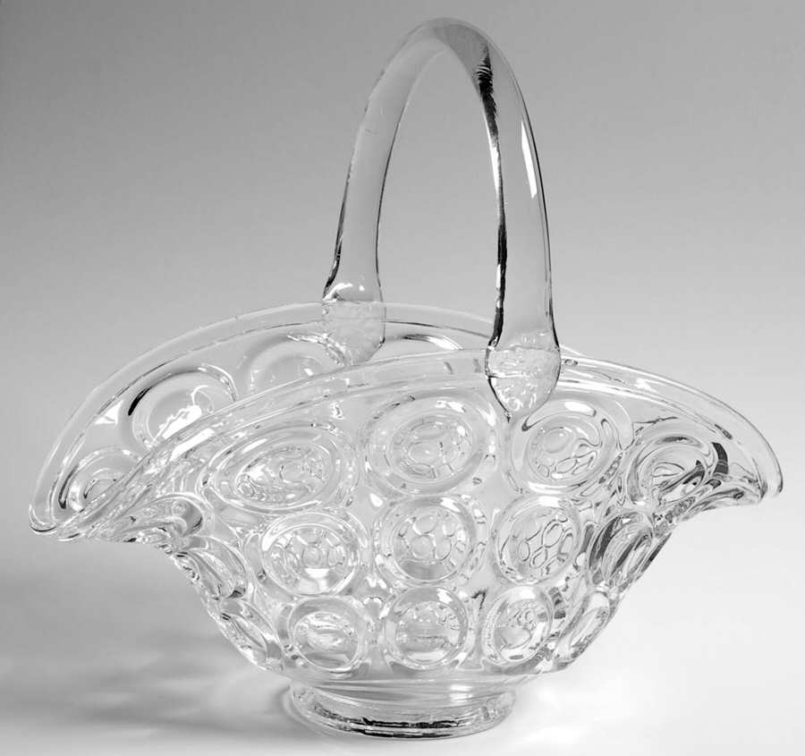 Thousand Eye 9" Handled Basket by Smith Glass -1