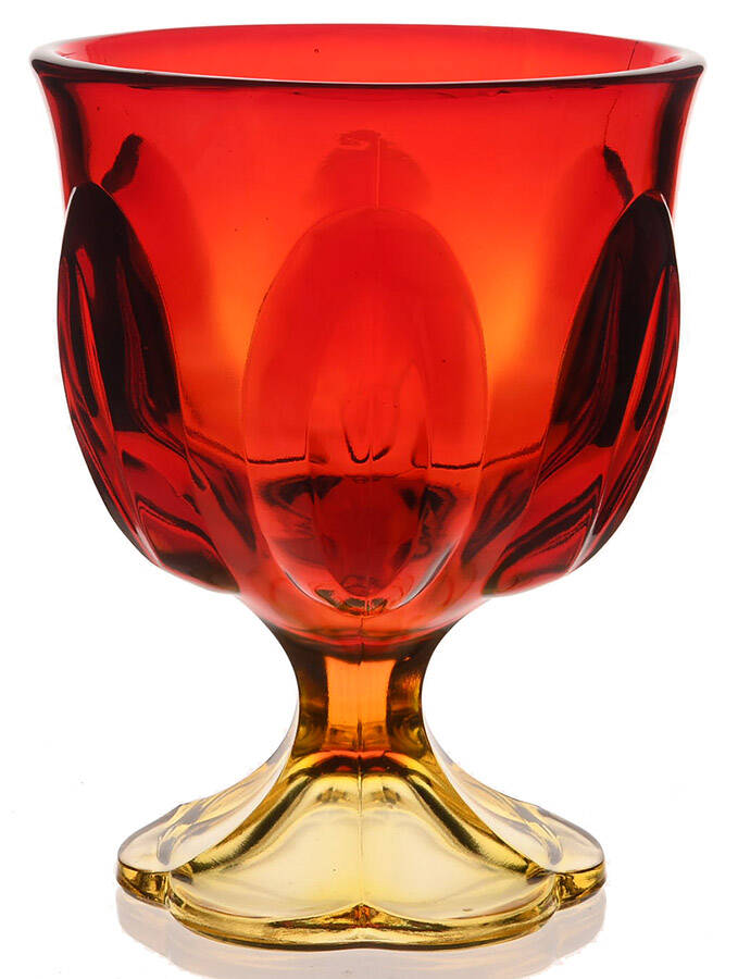 Simplicity Flame (Orange) Candy Dish No Lid by Smith Glass -1