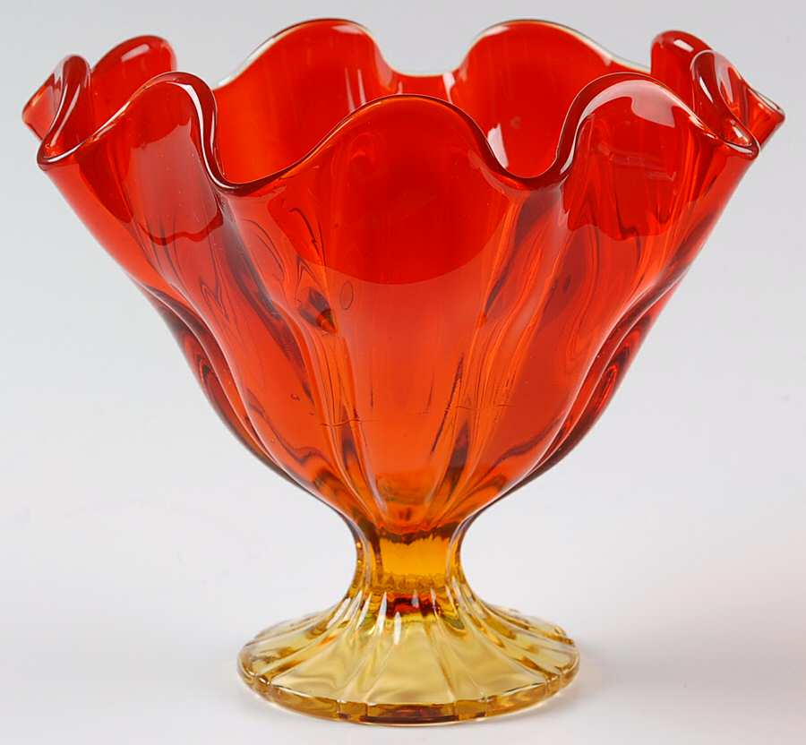 Simplicity Flame (Orange) 5"- 8"Handkerchief Vase by Smith Glass -1