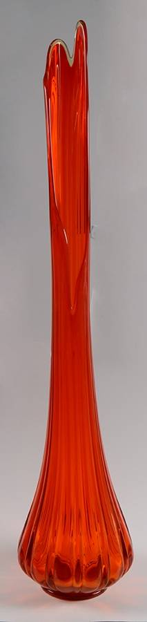 Simplicity Flame (Orange) 30"-34" Extra Large Swung Vase by Smith Glass -1