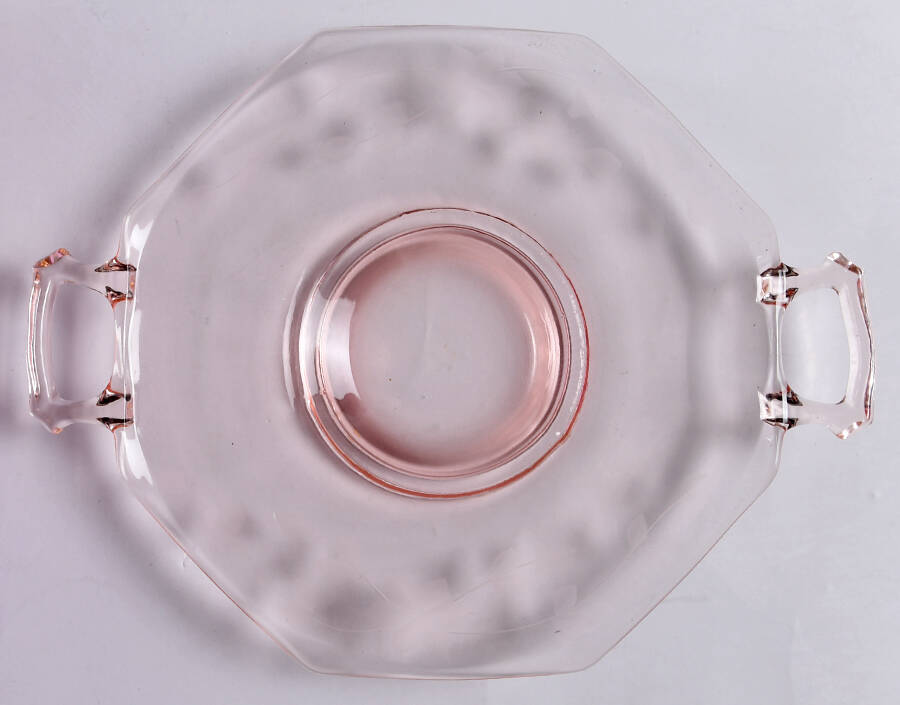 Norwood Pink 6" Cheese Dish by Standard Glass-1
