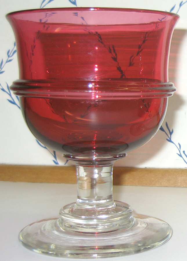 6364 Cranberry Water Goblet by Steuben-1