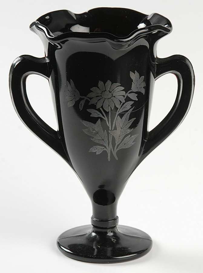 433-1 Black 5" Flower Vase by Smith Glass -1