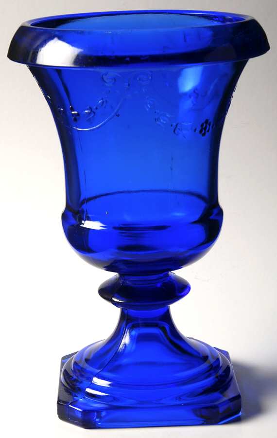 800 Cobalt Blue 7" Urn Vase by Smith Glass -1