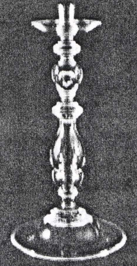 7756 14" Tall Single Light Candlestick by Steuben-1