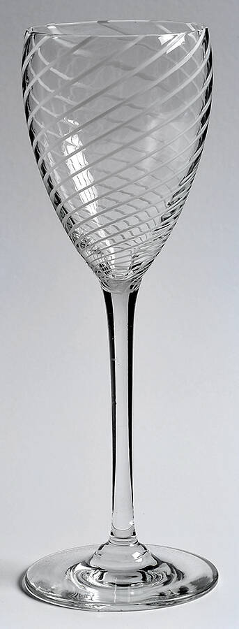 Latticino Water Goblet by Steven Maslach-1
