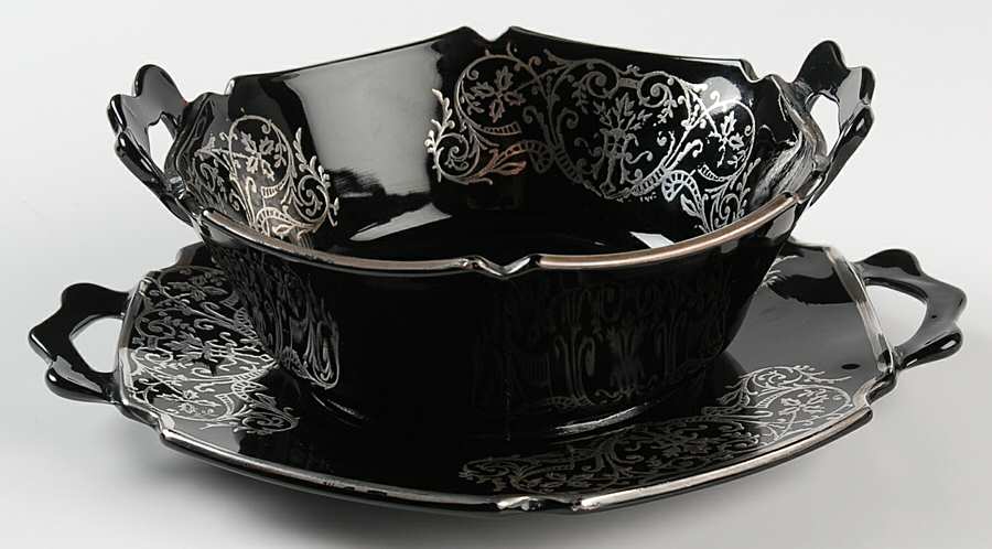 SMI15 Mayonnaise Bowl and Underplate by Smith Glass -1