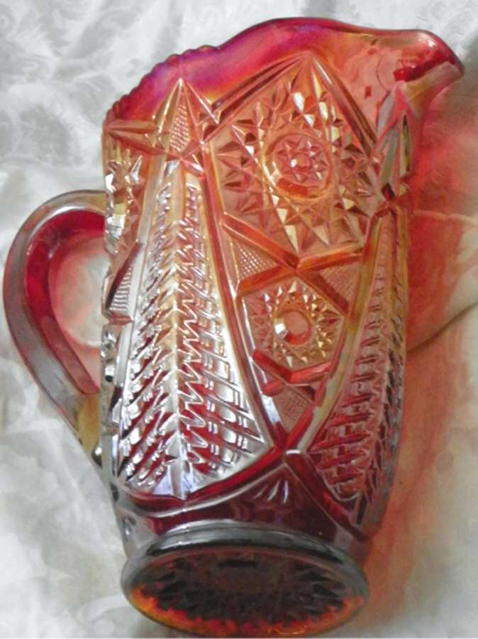 Valtec Ruby Carnival Pitcher by Smith Glass -1
