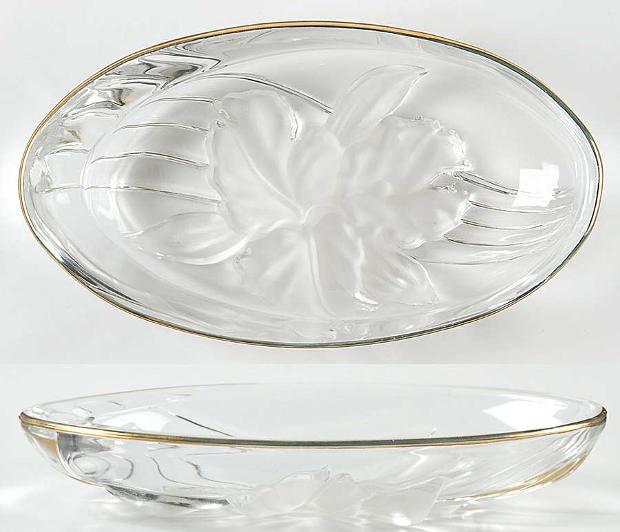 Golden Orchid 7" Oval Open Candy Dish by Studio Nova-1