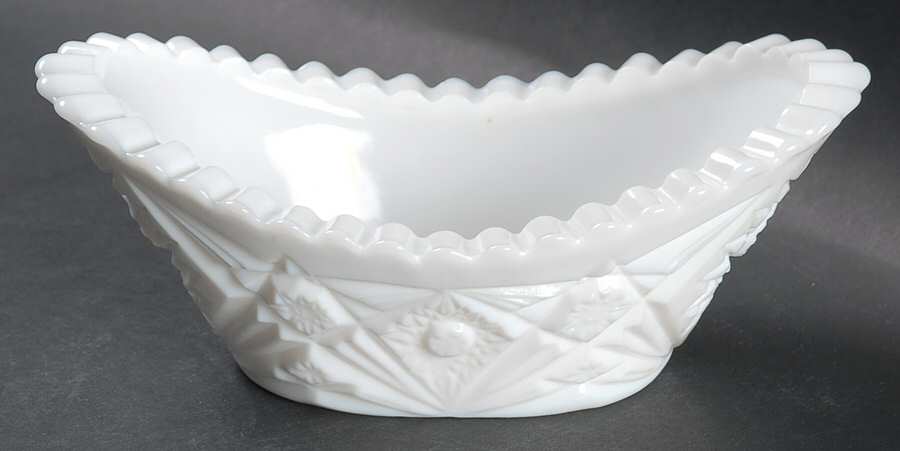 119 (Milkglass) 7" Oval Bon Bon by Smith Glass -1