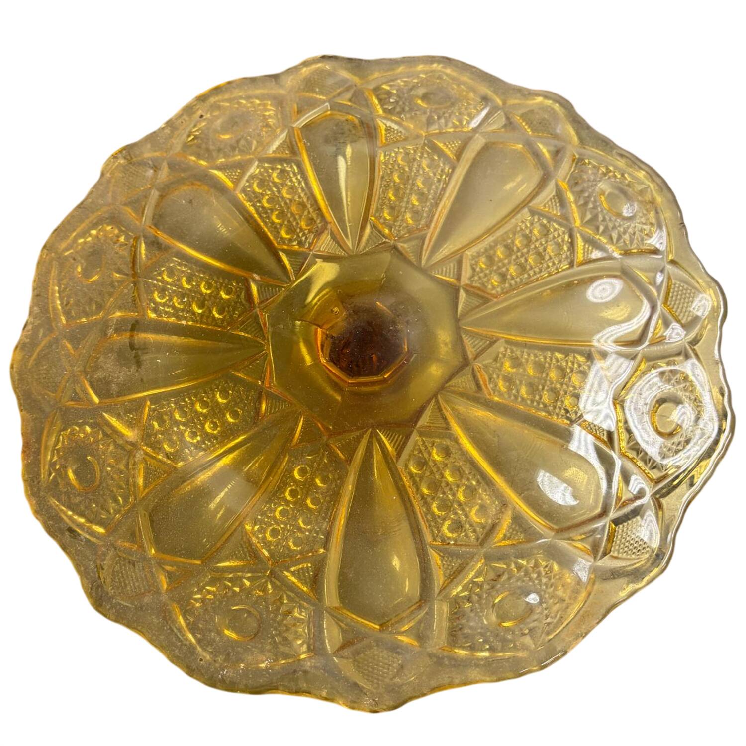 Quintec Amber Round Cake Stand by Smith Glass -1