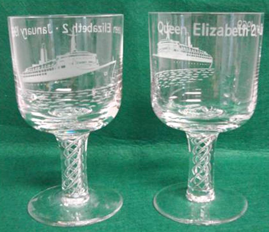 Queen Elizabeth 2 Water Goblet by Stuart-1
