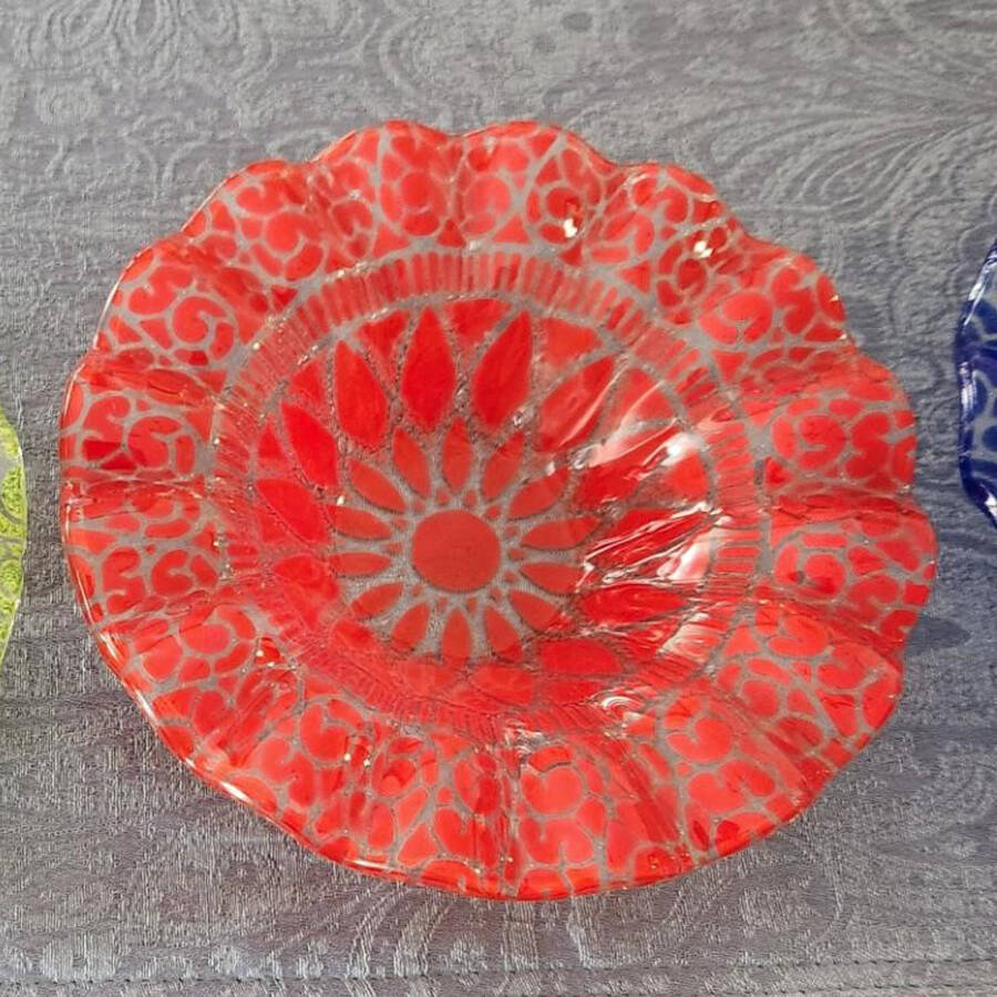 Embassy Green 6" Round Crimped Bowl by Sydenstricker-1