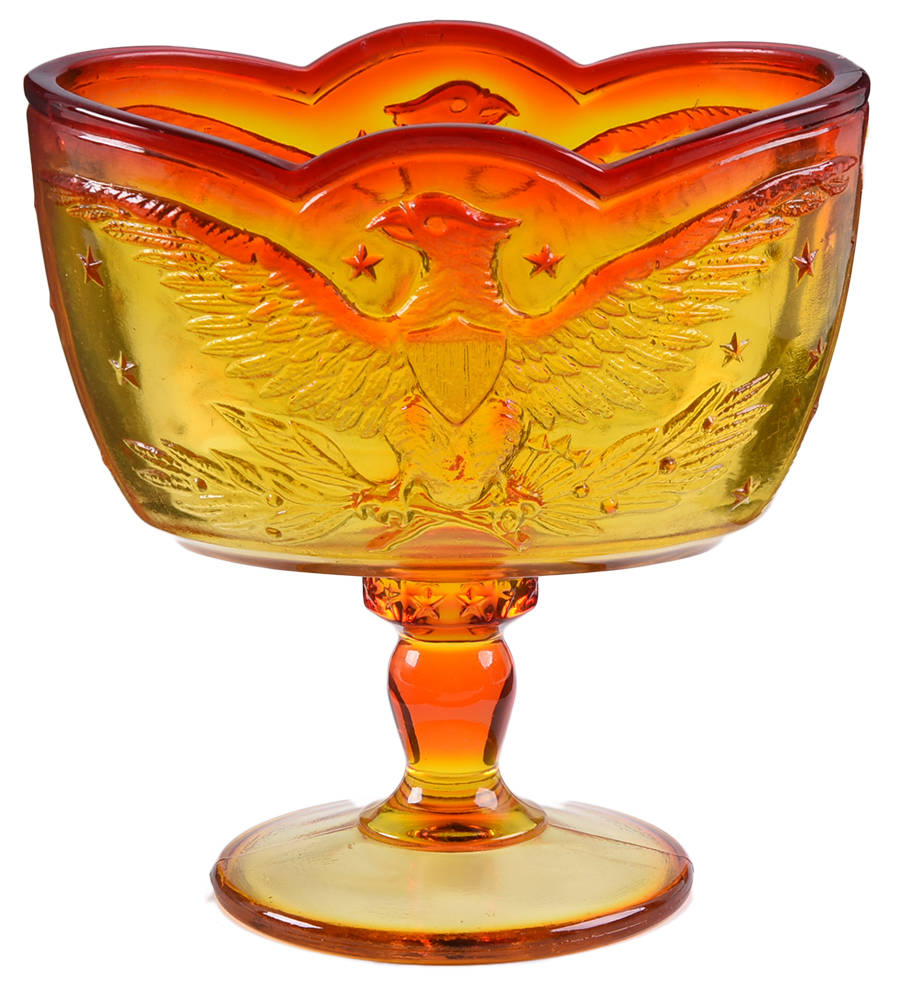 Eagle Amberina 5" Footed Open Candy Dish by Smith Glass -1